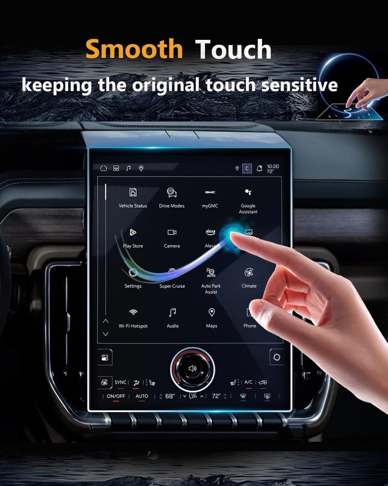 VIAROOM Screen Protector For GMC Yukon 2025 2026, Tempered Glass Infotainment Protective Film For Yukon Denali 2025 Accessories - 16.8 inch - Image 3